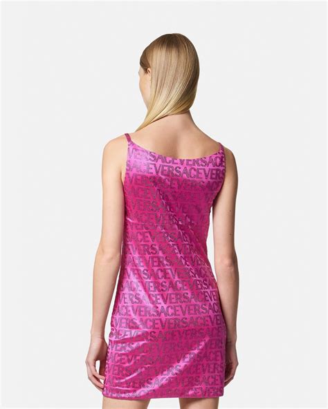 swarovski-crystal versace mini dress|VERSACE.